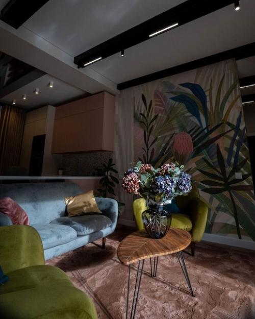 Яркие акценты в дизайне загородного дома. 05