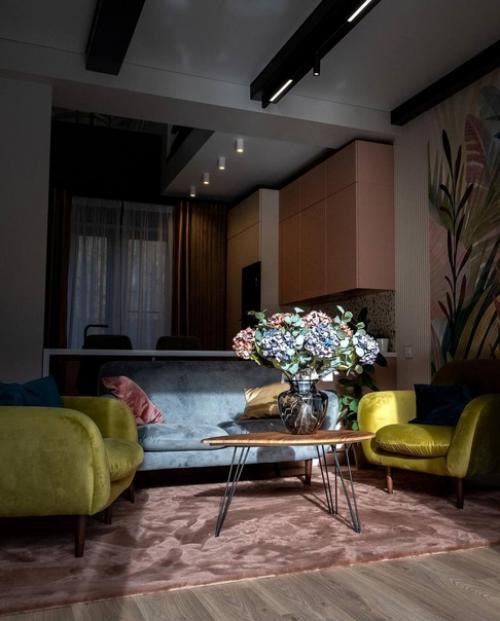 Яркие акценты в дизайне загородного дома. 06