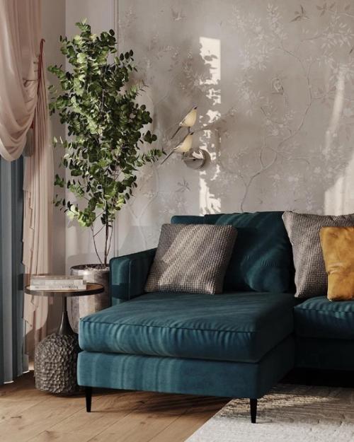 Насыщенный и очень уютный интерьер просторной кухни - гостиной в загородном доме. 05