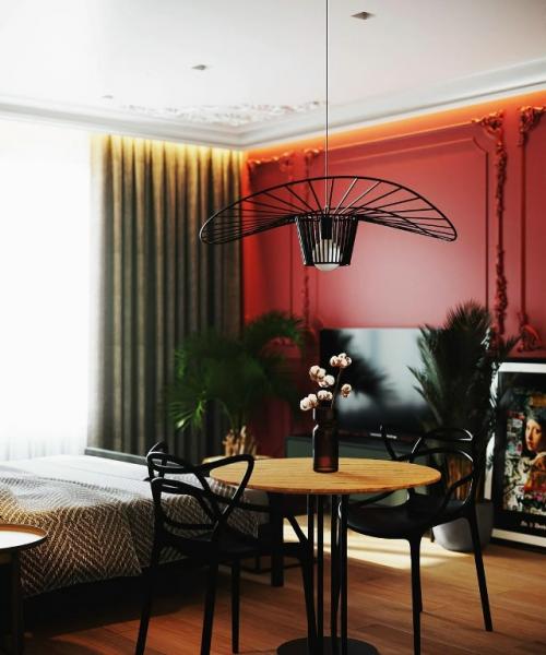 В этой стильной квартире - студии площадью всего 32 кв. 07