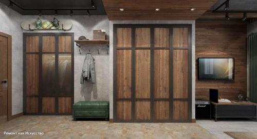 Проект квартиры 26 м в стиле лофт. 06