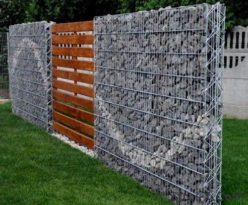 Как делать заборы пергоны из сетки и камня. 01