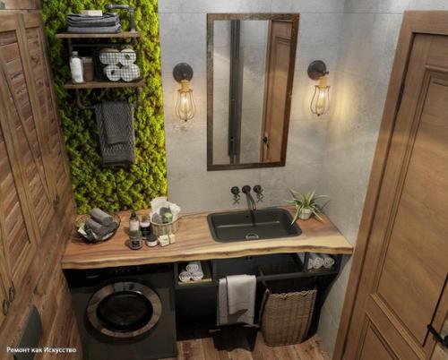 Проект квартиры 26 м в стиле лофт. 07