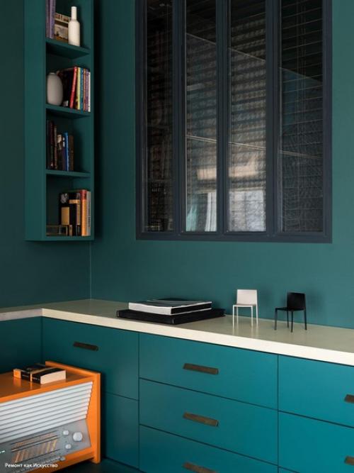 Интерьер квартиры - студии 38 м в Москве. 06