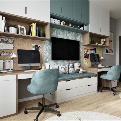 Варианты детской комнаты для двух деток. 01