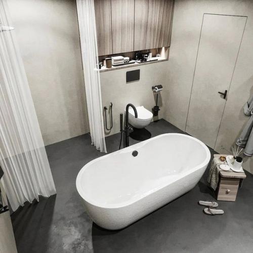 Оригинальный и стильный интерьер ванной комнаты, площадью 8 кв. 04