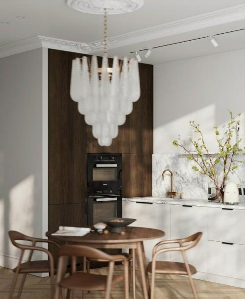 Этот проект кухни - гостиной площадью 29 кв. 02