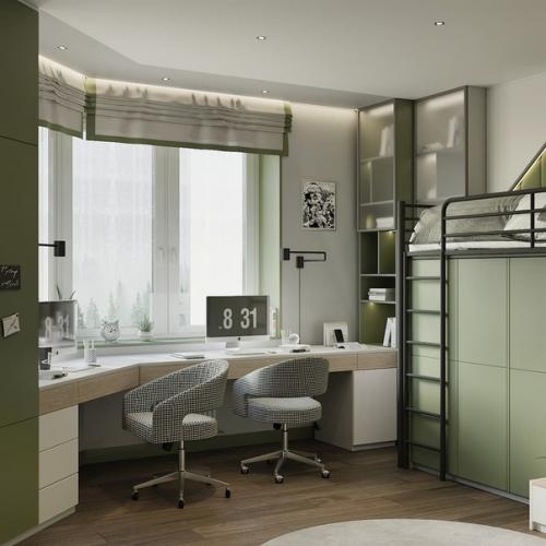 Вариант детской для трех мальчиков. 04