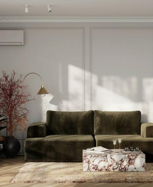 Этот проект кухни - гостиной площадью 29 кв. 04