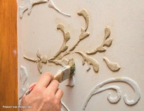 Объемные узоры на стене. 07
