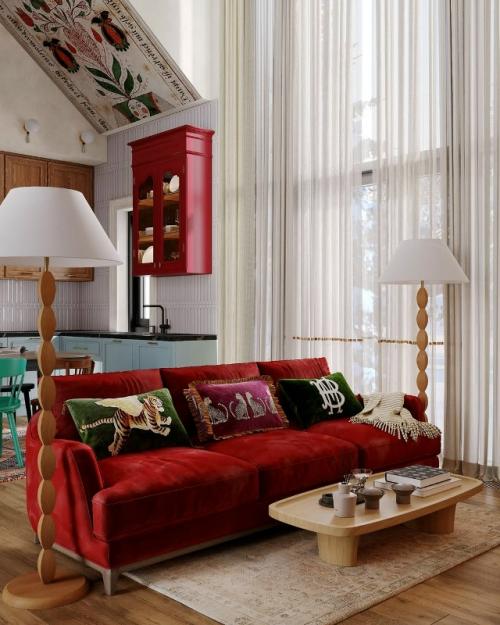 Эта кухня - гостиная сочетает в себе эстетику и функциональность, превращая пространство в идеальное место для жизни и приёма гостей. 03