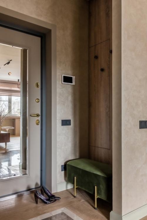 Красивый, светлый дизайн двухкомнатной квартиры с ярким акцентом. 09