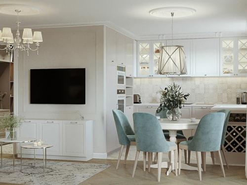 Отличный вариант кухни - гостиной. 05