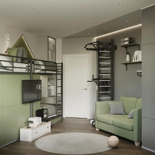 Вариант детской для трех мальчиков. 01