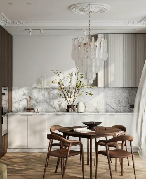 Этот проект кухни - гостиной площадью 29 кв. 07