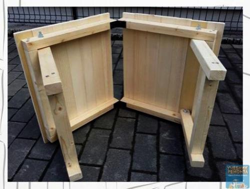 Идея хорошая!  Складной столик своими руками. 06