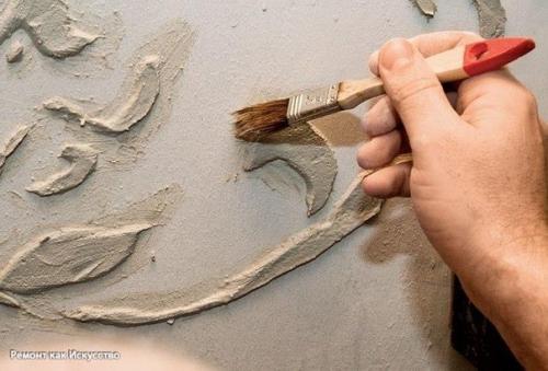 Объемные узоры на стене. 05