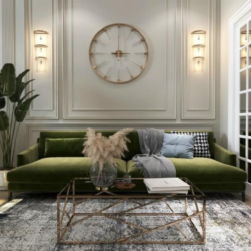 Шикарный интерьер загородного дома поражает своей изысканной сдержанностью и утончённой палитрой. 04