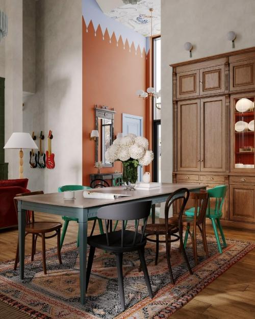 Эта кухня - гостиная сочетает в себе эстетику и функциональность, превращая пространство в идеальное место для жизни и приёма гостей. 04