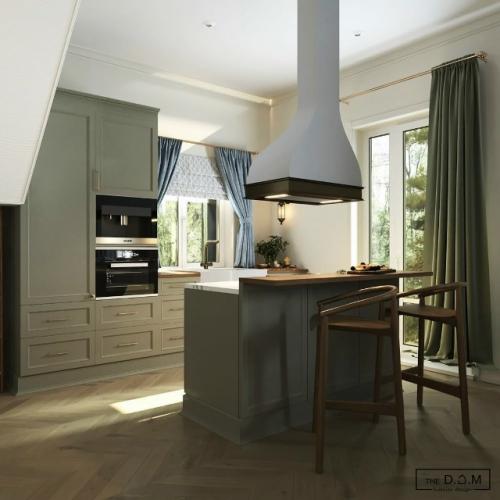 Шикарный интерьер загородного дома поражает своей изысканной сдержанностью и утончённой палитрой. 07