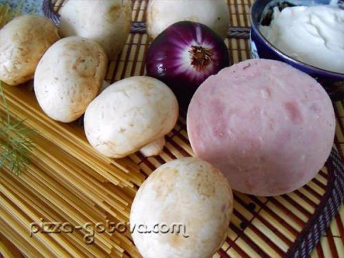 Паста с грибами и ветчиной. 01 Паста с грибами и ветчиной. 01