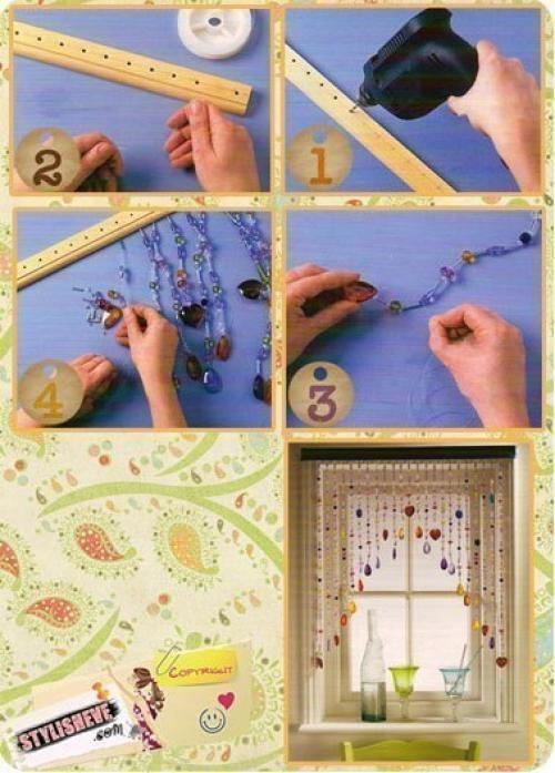 Шторы из бусин своими руками делать очень увлекательно! 06