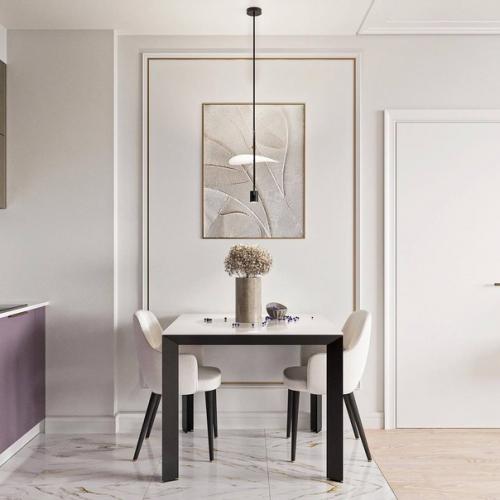 Как вам сочетание цветов и яркие сиреневые акценты в этом светлом интерьере квартиры? 05