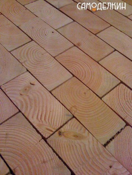 И ещё один вид полов из спилов. 02