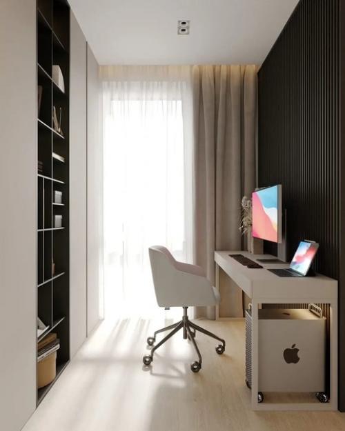 Дизайн кухни - гостиной и рабочей зоны. 05