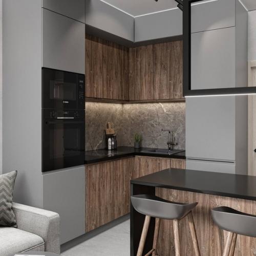 Интерьер квартиры в едином цветовом решении. 04