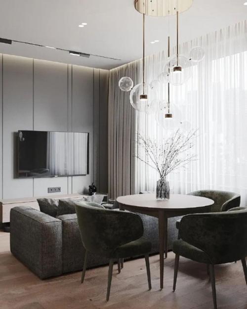 Современный интерьер в невероятно строгом стиле. 05