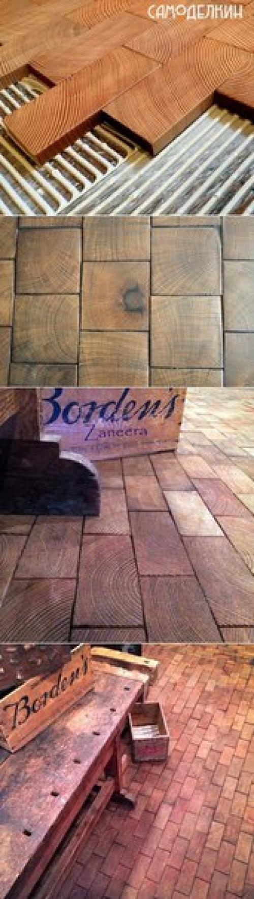 И ещё один вид полов из спилов. 05