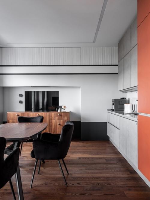 Монохромная квартира 122 м в Тюмени. 08