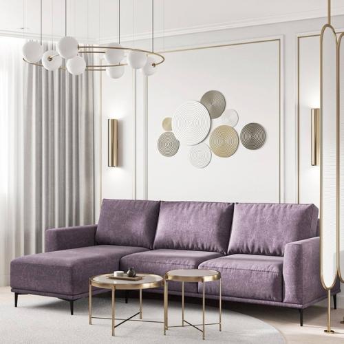 Как вам сочетание цветов и яркие сиреневые акценты в этом светлом интерьере квартиры? 06