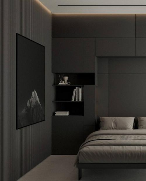 Монотонный спокойный интерьер квартиры в единой цветовой гамме. 03