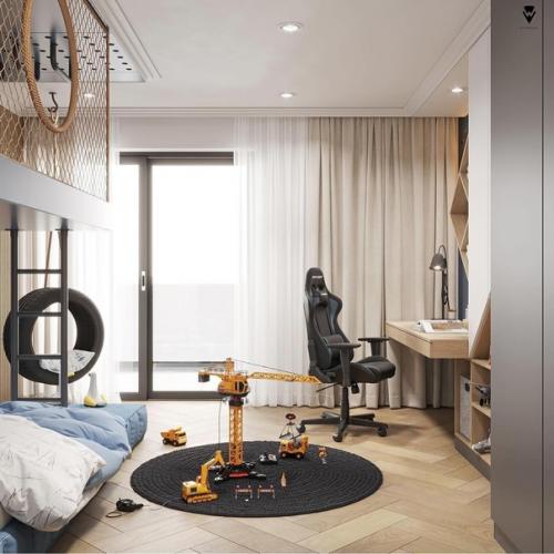 Как круто придумали с геометрией в этой комнате. 04