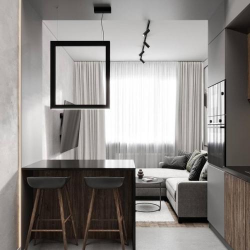 Интерьер квартиры в едином цветовом решении. 01