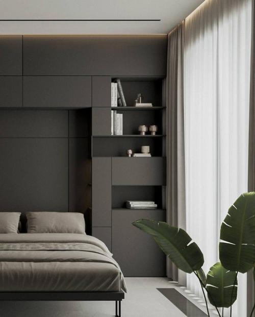 Монотонный спокойный интерьер квартиры в единой цветовой гамме. 05