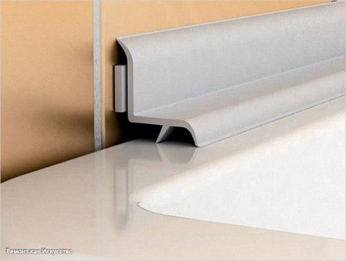 Установка бордюра для ванны. 08