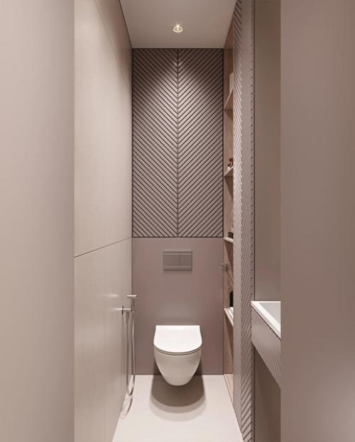 Дизайн - проект небольшого санузла в современном стиле. 02