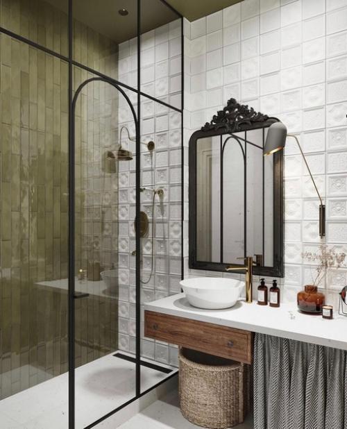 Здесь дизайнер старалась передать атмосферу парижских интерьеров в миксе с современными элементами. 09