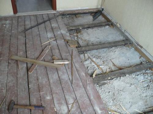 Технология монтажа плитки на деревянный пол. 06