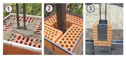 Полезный материал!  Столбы из кирпича для забора своими руками. 06