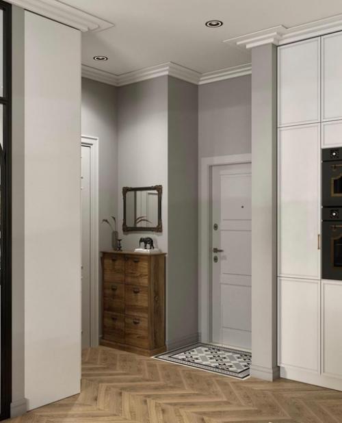 Здесь дизайнер старалась передать атмосферу парижских интерьеров в миксе с современными элементами. 08