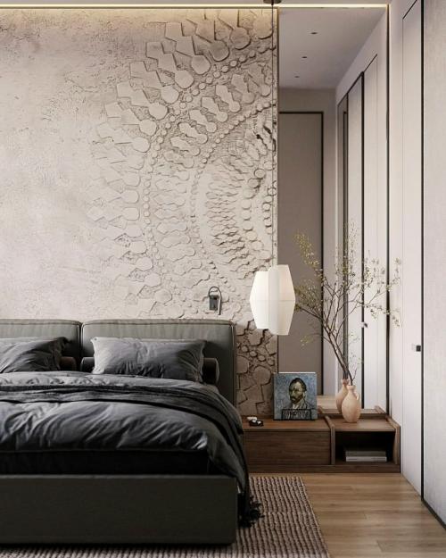 Просторная спальня настоящим оазисом уюта и спокойствия стала. 08