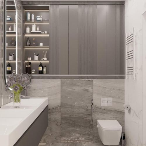 Душевая и ванная комната в одной квартире. 05