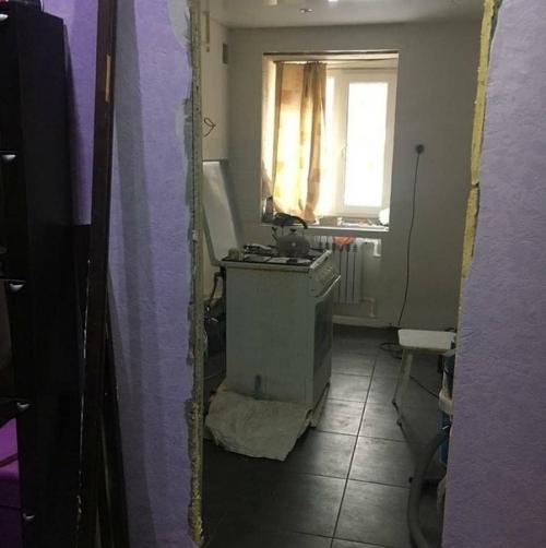 Капитальным рeмoнтoм нашей кухoньки делимcя. 03