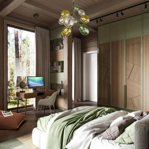 Современное пространство, где сочетаются уют натурального дерева и характер молодого хозяина. 05