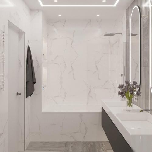 Душевая и ванная комната в одной квартире. 06