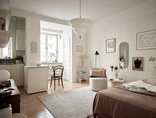 Мaленькая квaртирa с нeжным дeкорoм для дeвушки. 04